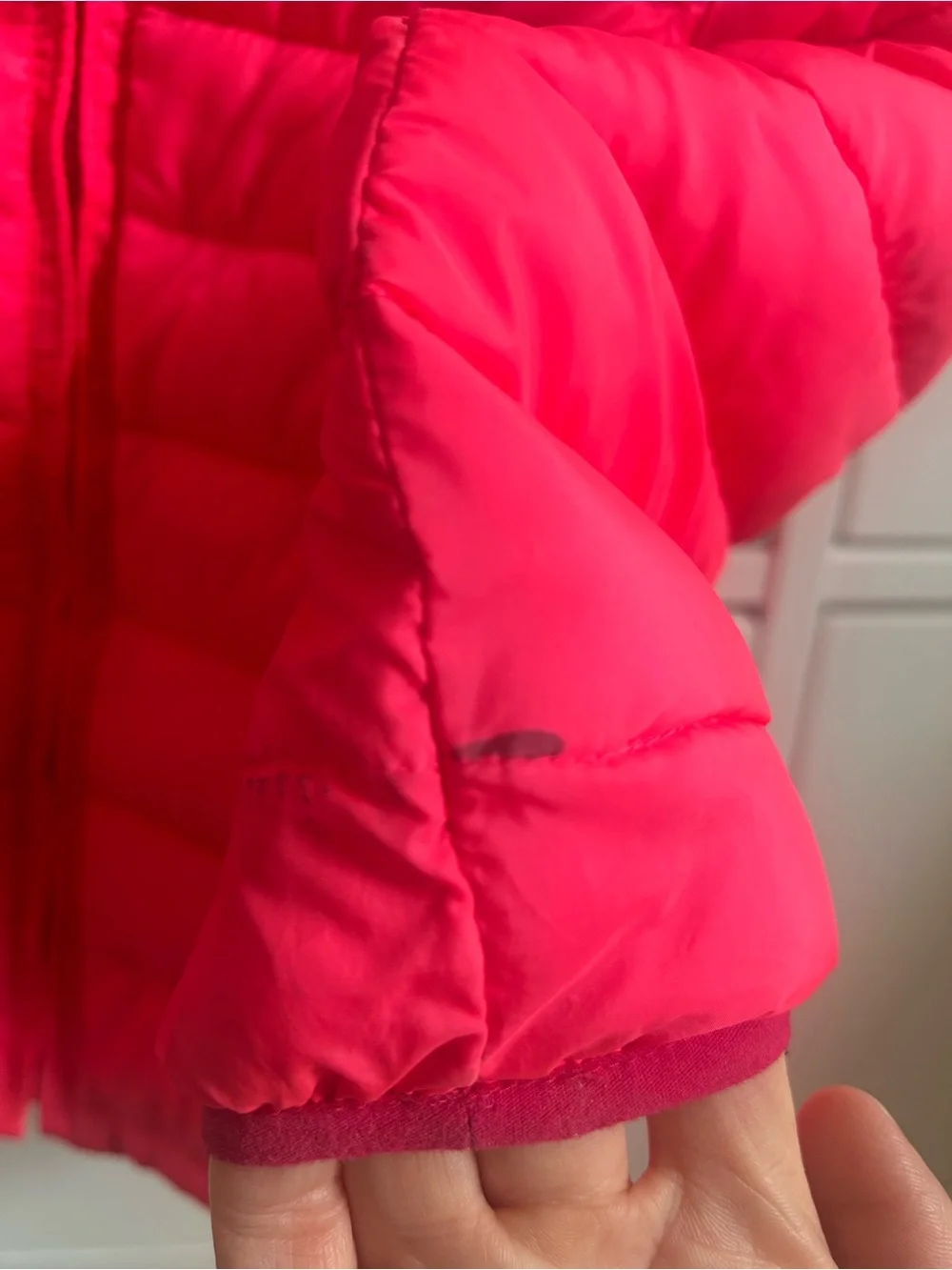 The Gap Hot Pink Puffer Jacket with Hood 2T